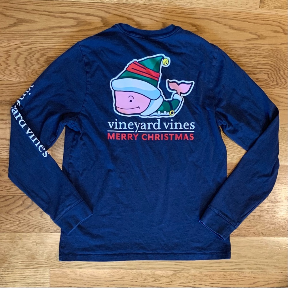 vineyard vines christmas long sleeve logo tee 🎄 18